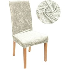 Güzelevim Tekstil  Likralı Kadife Sandalye Örtüsü Sandalye Kılıfı Sandalye Koruma Tekli