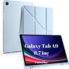 MobaxAksesuar Samsung Galaxy Tab A9 8.7inç X110 X113 X115 X117 Kılıf Kalem Bölmeli Trifolding Case