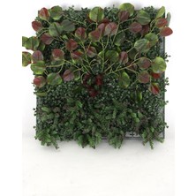 Yapay Çiçek Deposu Yapay Dikey Bitki Hazır Duvar Paneli 55 cm x 55 cm Model 14