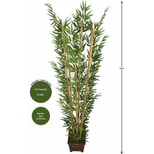 Yapay Çiçek Deposu Bambu Ağacı 6 Gövde 180 Cm(1.sınıf Yaprak) Model1