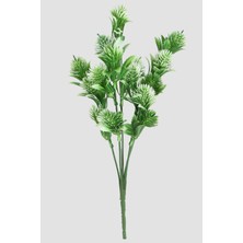 Yapay Çiçek Deposu Yapay 5 Dal Plastik Mini Agrimonia Demeti 30 cm Yeşil Beyaz
