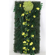 Yapay Çiçek Deposu Yapay Dikey Bitki Hazır Duvar Paneli 50X100 cm Model 6