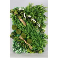 Yapay Çiçek Deposu Yapay Dikey Bitki Hazır Duvar Paneli 55 cm x 55 cm Model 3