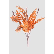 Yapay Çiçek Deposu Yapay Pastel Yaprak Eğrelti Demeti 55 cm Turuncu