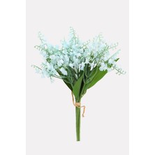 Yapay Çiçek Deposu Yapay Lüx 3 Dallı Müge Çiçeği 30 cm Turkuaz