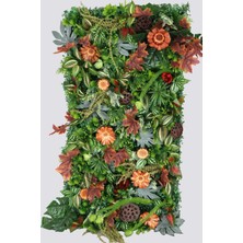 Yapay Çiçek Deposu Yapay Dikey Bitki Hazır Duvar Paneli 50X100 cm Model 2