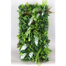Yapay Çiçek Deposu Yapay Dikey Bitki Hazır Duvar Paneli 50X100 cm Model 1