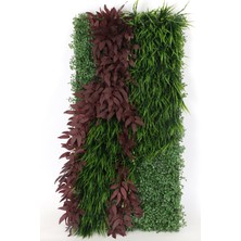Yapay Çiçek Deposu Yapay Dikey Bitki Hazır Duvar Paneli 50X100 cm Model 4