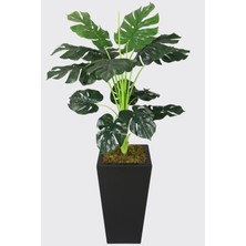 Yapay Çiçek Deposu Dekoratif Saksıda Yapay Deve Tabanı Ağacı 150 cm ( Monstera Deliciosa)