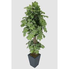 Yapay Çiçek Deposu Yapay Ağaç Çınar Yapraklı Akçaağaç 170 cm Gri Yeşil