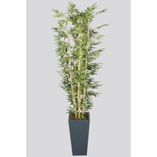 Yapay Çiçek Deposu 7 Gövdeli Yapay Bambu Ağaç (1.sınıf Yaprak) 230 cm