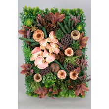 Yapay Çiçek Deposu Yapay Dikey Bitki Hazır Duvar Paneli 55 cm x 55 cm Model 1