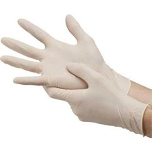 Lateks Pudrasız Beyaz Eldiven 100'lü Paket