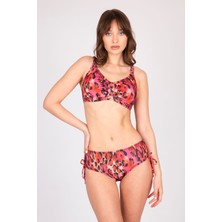 Burcumay Leopar Desenli Toparlayıcı Bikini Takımı