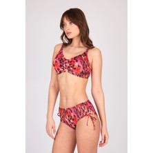 Burcumay Leopar Desenli Toparlayıcı Bikini Takımı