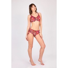 Burcumay Leopar Desenli Toparlayıcı Bikini Takımı