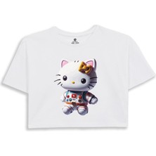 Ez Design Hello Kitty Baskılı Crop Tshirt