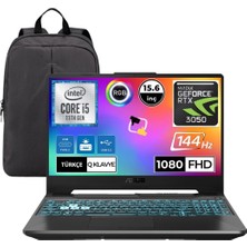 Asus Tuf Gaming F15 FX506HC Intel Core I5 11400H 8gb 512GB SSD RTX3050 Freedos 15.6" 144HZ Fhd Taşınabilir Bilgisayar Snertech Çanta Hediyeli