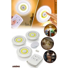 Home Dekor Hediye Dekoratif Hediye 3'lü Pilli LED Light Uzaktan Kumandalı Dolap Içi Yapışkanlı