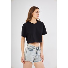 Charamela Basic Oversize Cropt-Shirt