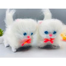 Toru Toys Happy Toys Müzikli Yürüyen Miyavliyan Işıklı Kuyruklu ve Başını Salyan Peluş Papyonlu Sevimli Kedi