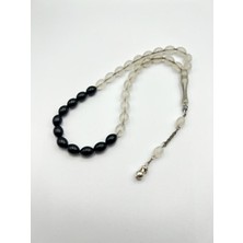 Gümüştel El Sanatları Arpa Kesim Kedi Gözü Toz Kehribar 33'lü Tasarım Tesbih