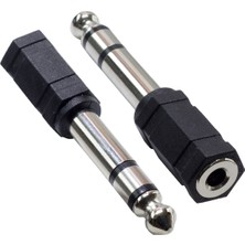 6.3 mm Stereo Erkek/3.5mm Dişi Çevirici (3.5mm-6.3mm Yükseltici)