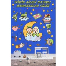 Kt Grup Hoşgeldin Ramazan Kişiye Özel Mat Görünümlü Cam Duvar Kapı Sticker Seti