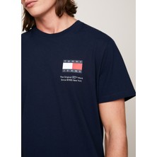 Tommy Jeans Düz Lacivert Erkek T-Shirt DM0DM18263C1G