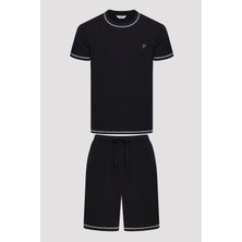 Penti Erkek Black Şort Pijama Takımı