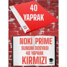 Seyfi Kırtasiye 40 Yaprak Kırmızı A4 Sunum Dosyası Noki Prime Yüksek Kalite Poşet Kalınlığı Yerli Üretim