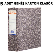 Seyfi Kırtasiye 5 Adet Geniş Karton Klasör Dosya Arşiv Klasörü Telgraf Klasör