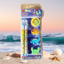 Seyfi Kırtasiye Eğlenceli Kalem Silgi Seti 2 Adet Yumurtlayan Kurşun Kalem 4 Adet Silgi