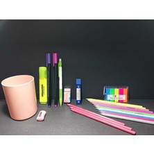 Seyfi Kırtasiye 22 Parça Kırtasiye Seti Kurşun Kalem Silgi Keçeli Kalem Kalemtraş Fosforlu Kalem Masa Kalemliği ...