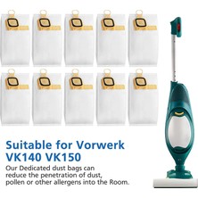 Faith Kobold VK140/150 Için 10 Adet Vorwerk Kobold VK140 VK150 Temizleyici Için (Yurt Dışından)