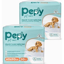 Pepy Pet Care Pepy 60X90 Hijyenik Tuvalet Eğitim Pedi 30'lu 2 Paket 60 adet