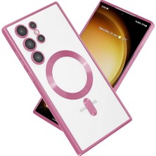 MobaxAksesuar Samsung Galaxy S23 Ultra Kılıf Şeffaf Magsafe Lens Korumalı Mat Kross Silikon Kapak