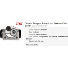 TRW Fren Silindiri 206 301 306 C-Elysee Xsara (BWF167-101578-4402.98)
