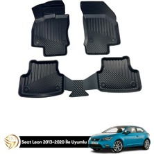 Dnz Seat Leon 3D Havuzlu Kauçuk Oto Paspas 2013-2020 Yumuşak