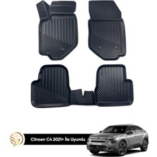 Dnz Citroen C4 3D Havuzlu Kauçuk Oto Paspas 2021+ Yumuşak