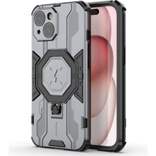 Forestl Digital Iphone 15 Yüzük Kickstand Cover Hibrid Hard Pc Yumuşak Tpu Şok Geçirmez Telefon Vaka Gre Telefon Kılıfı (Yurt Dışından)