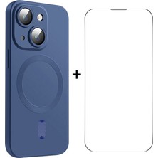 Forestl Digital Iphone 14 Plus Case Için Yüksek Alüminyum Silicon Cam Film Dark Mavi ile Tpu Manyetik Telefon Kılıfı (Yurt Dışından)