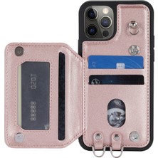 Forestl Digital Iphone 12 Pro Max Için Koruyucu Straps Rose Gold ile Basılı Pu+Tpu Telefon Kılıfı (Yurt Dışından)