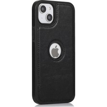 Forestl Digital Iphone 15 Case Pu Deri Kaplamalı Tpu Şok Geçirmez Cep Logo ile Pencere Black Telefon Kılıfı (Yurt Dışından)