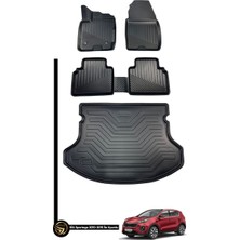 Gold Kia Sportage 2010-2015 3D Havuzlu Paspas + Bagaj Havuzu Araca Özel Dolcex Kauçuk Set