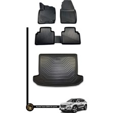 Gold Hyundai Tucson 2015-2020 3D Havuzlu Paspas + Bagaj Havuzu Araca Özel Dolcex Kauçuk Set
