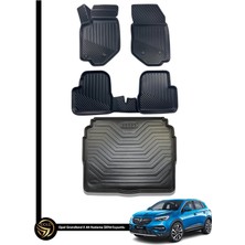 Gold Opel Grandland x 3D Havuzlu Paspas + Bagaj Havuzu Araca Özel Dolcex Kauçuk Set