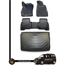 Gold Citroen Nemo 3D Havuzlu Paspas + Bagaj Havuzu Araca Özel Dolcex Kauçuk Set