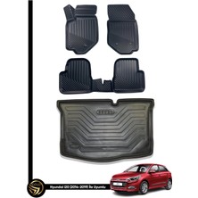 Gold Hyundai I20  3D Havuzlu Paspas 2014-2019 + Bagaj Havuzu Araca Özel Dolcex Kauçuk Set