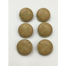 Karan Tuhafiye Trençkot Düğmesi 6 Lı Set Krem 2 cm